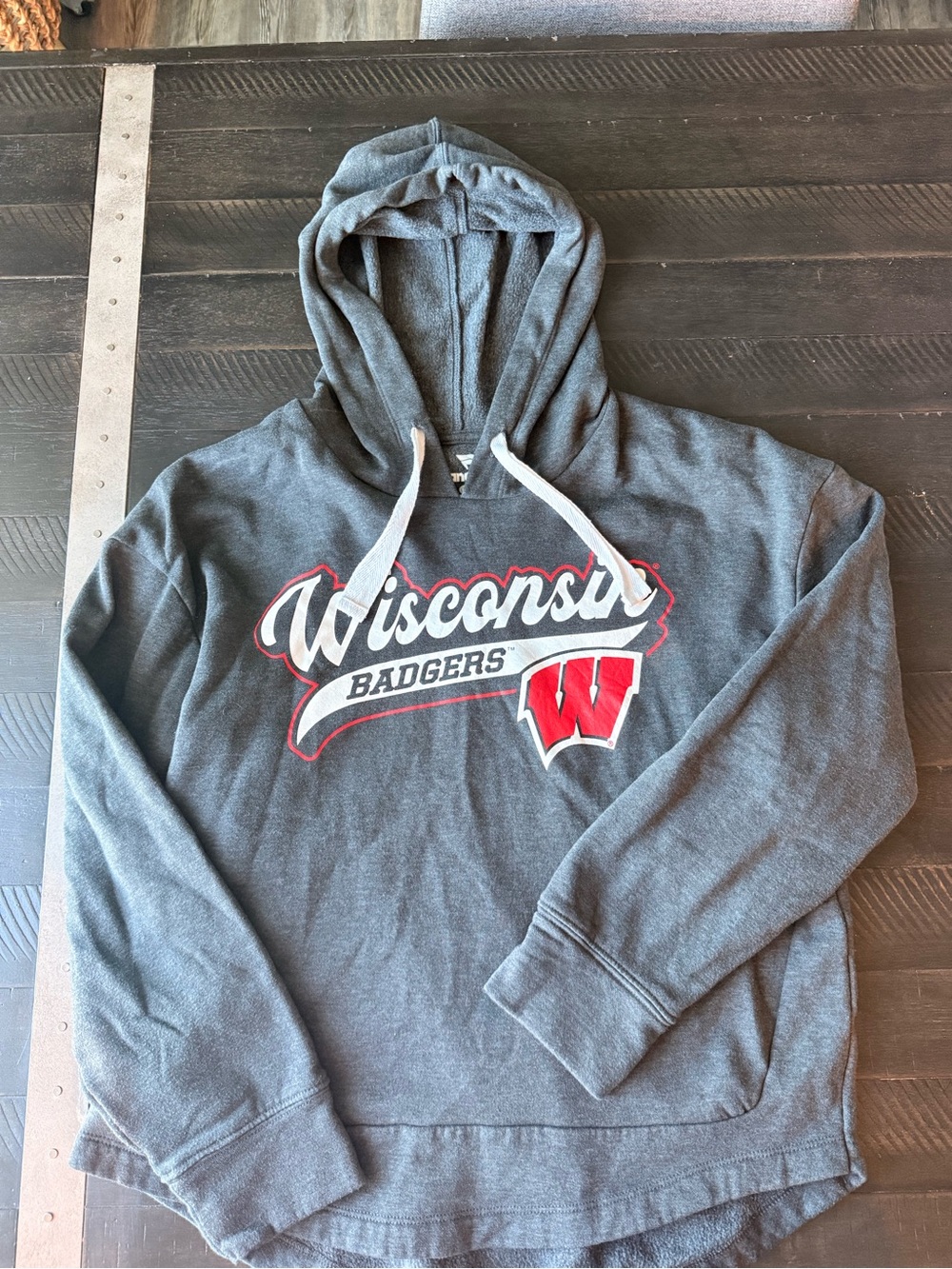 Fanatics Gray Wisconsin Badgers Hoodie
